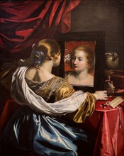 17th century  -  Young Woman at her Toilet and Vanity, 1616 - Nicolas Regnier
oil on canvas