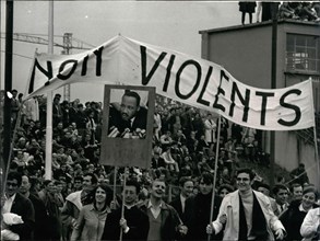 Manifestation en hommage à Martin Luther King, 1968
