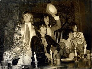 Dec. 05, 1968 - Custard Pie Throwing at Beggars Banquet given by rolling Stones: The Rolling stones today held a Beggars Banquet, with serving wenches, etc, to which a number of journalist friends, te...