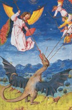 St. Michael and his angels fight Satan