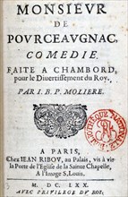 Première page de Monsieur de Pourceaugnac