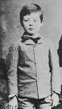 Winston Churchill aged five. Portrait photograph taken in Dublin, Eire.