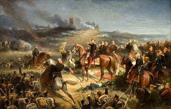 The decisive moment of the battle of Solferino: 12.00 am on June 24th 1859. Napoleon III ordered Marshal Regnaud to engage in combat the division of the thugs of the imperial guard, in support of the ...