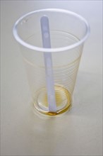 Empty disposable cup
