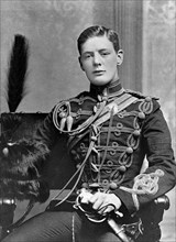 1895 Winston Churchill aged 21 as a subaltern in the 4th Hussars at Aldershot