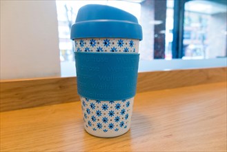Reusable / re usable Waitrose supermarket coffeecup / tea cup / teacup for takeaway take away coffees, teas etc ( free to Waitrosecard holders ) (96)