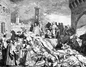 BUBONIC PLAGUE victims in Florence in 1348