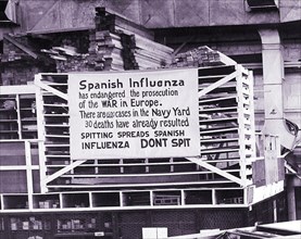 Peak of the flu pandemic in 1918
