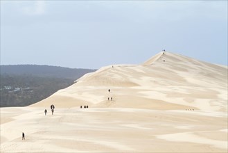 Pyla-sur-Mer, Landes/France; Mar. 27, 2016. The Dune of Pilat is the tallest sand dune in Europe. It is located in La Teste-de-Buch in the Arcachon Ba