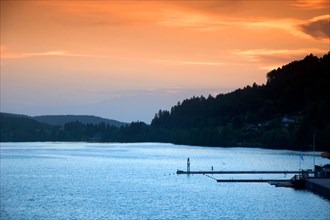 Sunset at Lake Gerardmer, France.