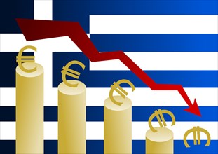 Greek economical crisis - falling euro