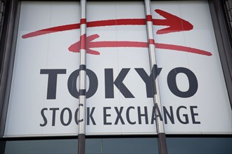 Tokyo Stock Exchange logo is displayed on the photograph taken on Feb. 19 2014.