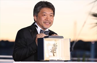 CANNES, FRANCE â€“ MAY 19, 2018: Hirokazu Kore-eda at the Award Winners photocall during the 71st Cannes Film Festival (photo by Mickael Chavet)