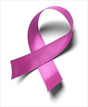 Breast Cancer support ribbon isolated on a white background.