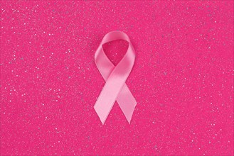 Breast Cancer concept : Pink ribbon symbol of breast cancer