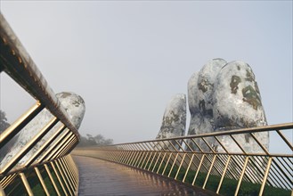 golden hand bridge in da nang, vietnam