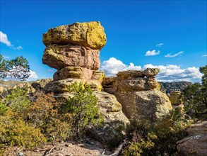 hiking through the rock formations at Chiricahua National Monument park