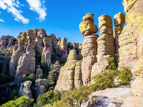 hiking through the rock formations at Chiricahua National Monument park