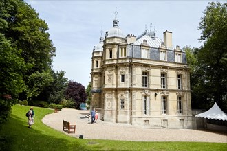 Le Port-Marly, France - June 24, 2018: The Chateau de Monte-Cristo (architect Hippolyte Durand) is a house museum of the writer Alexandre Dumas