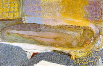 Nude in the Bath', 1936. Artist: Pierre Bonnard. Bonnard was a French painter, illustrator, and printmaker, known for the stylized decorative qualities of his paintings and his bold use of colour. He ...