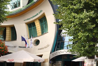Crooked House (Krzywy Domek), Sopot - resort and spa by the Baltic sea, Poland.