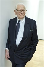 Madrid, Spain. 7th Apr, 2014. The fashion designer Pierre Cardin attends a conference at the French Institute of Madrid under the title 'The stage production of Pierre Cardin'. (Photo by Oscar Gonzale...