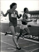 Jul. 19, 1970 - Colette Besson finishing the 400m race victoriously