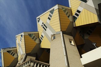 Cube Houses (Kubuswoningen) in Rotterdam, the Netherlands. The houses were designed by Piet Blom.