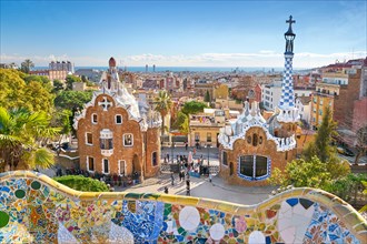 Park Guell by Antoni Gaudi, Barcelona, Spain