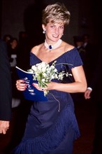 Princess Diana attended a Gala Performance by the London Symphony Chorus at the Royal Albert Hall, Kensington, London. UK  08.07.1991