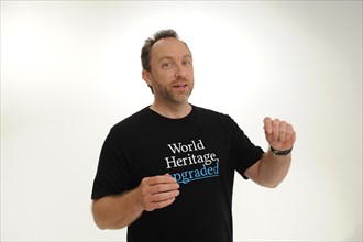 The founder of the online encyclopedia Wikipedia, Jimmy Wales, is pictured in Berlin, Germany, 18 May 2011. The Wikipedia company administration is located in San Francisco, USA. Here, the Wikimedia F...