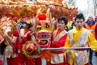 Celebrations for Chinese New Year in London to mark the Year of the Goat or Sheep 2015