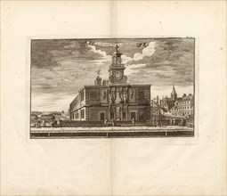The Samaritan's Pump, La Samaritaine pumping station for water supply of the Louvre and Jardin des Tuileries in Paris, Fig. 47, no. 58, after p. 96, Breitkopf, Bernhard Christoph (ed.), 1735, Carl Chr...