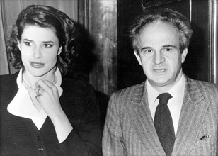 Director Francois Truffaut and Fanny Ardant