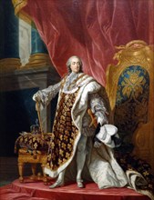 Portrait of King Louis XV of France (1710-1774) by the Studio of Louis-Michel van Loo (1707-1771) French painter. Dated 18th Century
