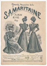 Antique fashion shop advertising, cover of original shopping catalog La Samaritaine, Paris, France, circa 1897