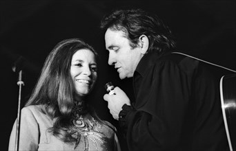 Johnny Cash with wife June Carter