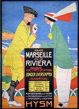 Vintage Dutch Poster Marseille & the French Riviera by Jan Willem Sluiter 1913