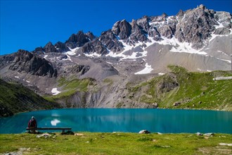 Lake sainte anne qeyras in hautes alpes in france