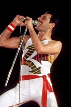 QUEEN - UK group with Freddie Mercury  in September 1982