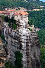 Hanging monasteries area at Meteora of Kalampaka in Greece.