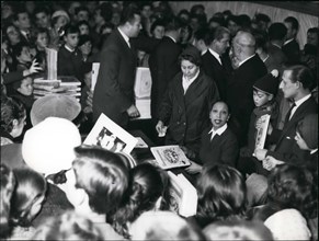 Dec. 12, 1957 - Josephine Baker in Frankfurt: Well known star Josephine Baker arrived at Frankfurt to sell her Book ''Children of the Rainbow'' in one of the big stores at Frankfurt. People went crazy...