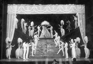 Entertainer Josephine Baker in 'Paris Mes Amours' at the Olympia Theater