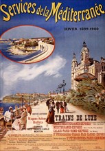 1900s France French Riviera  Cote D'azur Poster