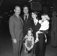Film actor Robert Wagner and his wife Natalie Wood arrived at Heathrow Airport from Los Angeles with their children Courtney (2) and Natasha (5). Courtney was carrying a doll called 'Curious George.' ...