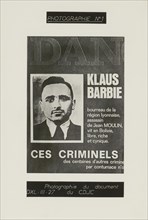 Dossier de photographies soumises aux témoins du procès Barbie, portrait de Klaus Barbie.
