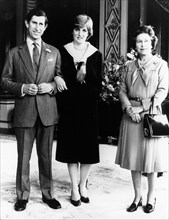 Prince Charles, Princess Diana and Elizabeth II