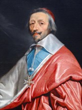 Portrait of Cardinal Richelieu (1585-1642) a French clergyman, nobleman, and statesman by Philippe de Champaigne (1602-1674) a founding member of the Académie de peinture et de sculpture. Dated 17th C...