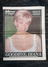 British Newspaper The Mirror reporting the Death of Princess Diana from September 1997.