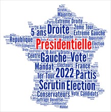 French presidential election 2022 word cloud in french language